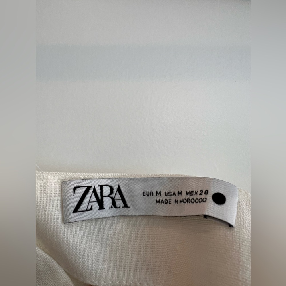Zara Limited Edition Linen Maxi Dress with Embroidery - Picture 2 of 4